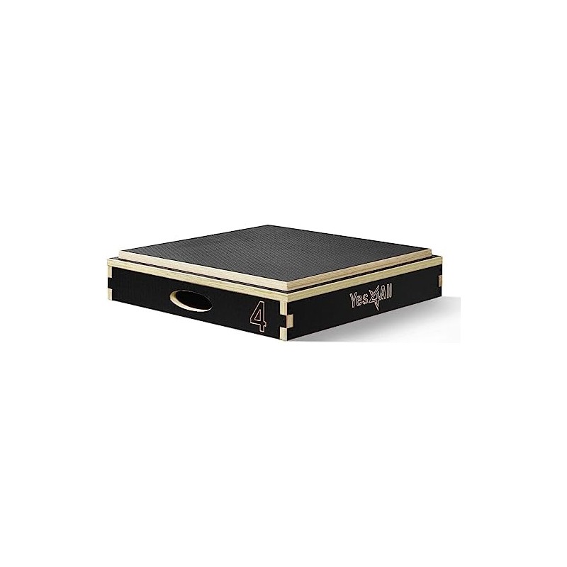 Yes4All Stackable Wood Plyo Box/Plyometric Box, Ideal for Jumping Exercise,