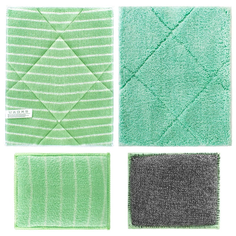 Pack of 6 Bamboo Microfibre Window Cleaning Cloths Reusable Cleaning