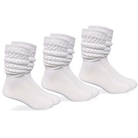 Jefferies Socks Mens Slouch Thick Heavy Cotton Knit Socks 3 Pair Pack (as1, alpha, x_l, regular, regular, White, X-Large)