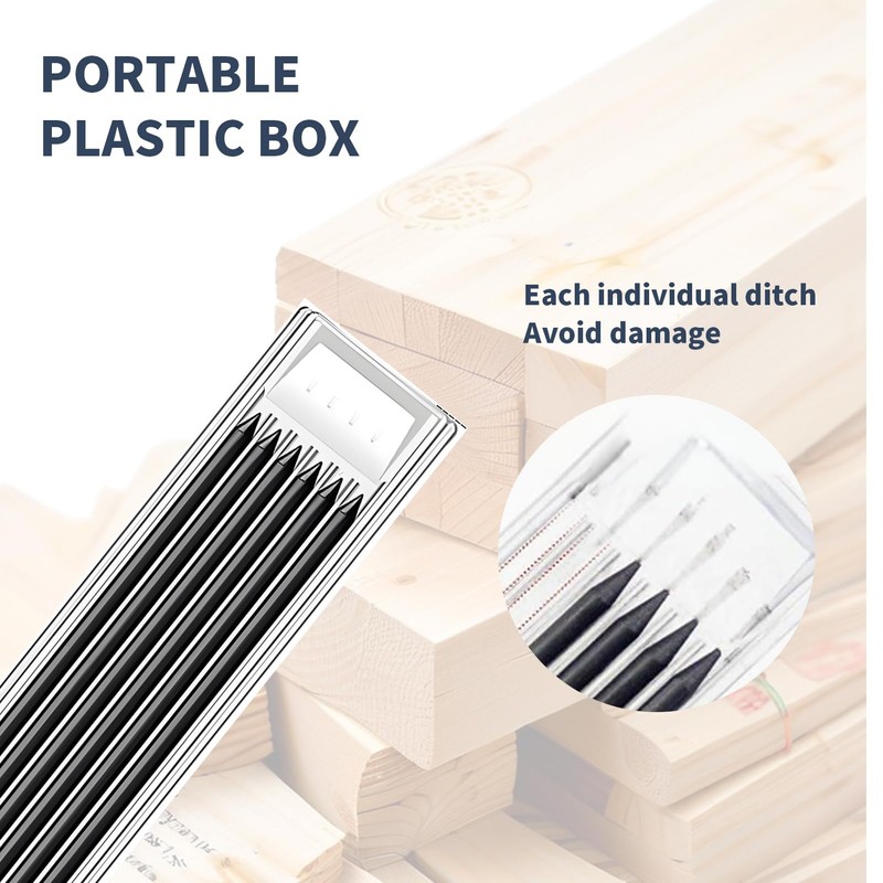 Pack of 24 Pencil Leads, 2.8 mm Pencil Replacement, Solid