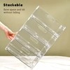 REHUK Premium 2 Pack Strong Transparent Plastic Collapisble Stackable Storage