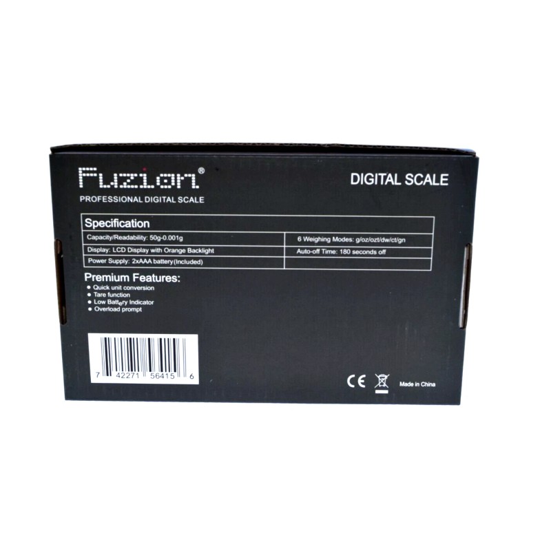 Fuzion PRO-50 Professional Digital Scale- 50G X 0.001 G