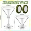 Rtteri 36 Pcs Sage Green Plastic Martini Glasses with Ribbon