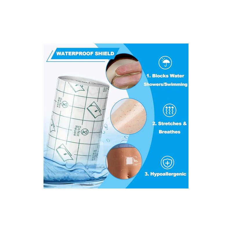 Emalla Waterproof Tattoo Aftercare Bandage - 3 Rolls