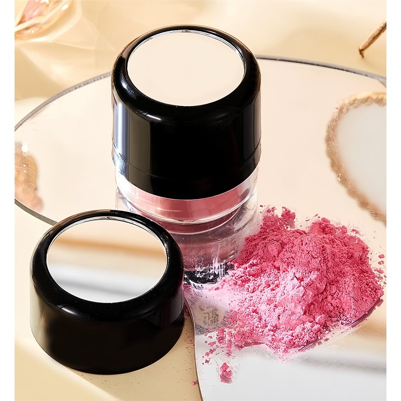 PIPL Teak Pom Pom Mineral Cheek with Puff, High Gloss,