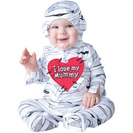 InCharacter Costumes Baby's I Love My Mummy Costume, White, Large