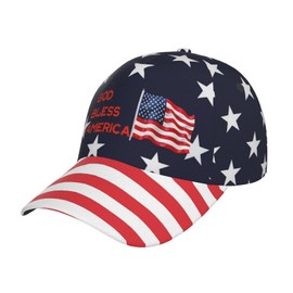 God Bless America Baseball Cap Dad Hats for Men Women Classic Snapback Hats Cute Funny Fashion Adjustable Breathable Trucker Caps Casual Golf Hats Outdoor Sports,Unisex