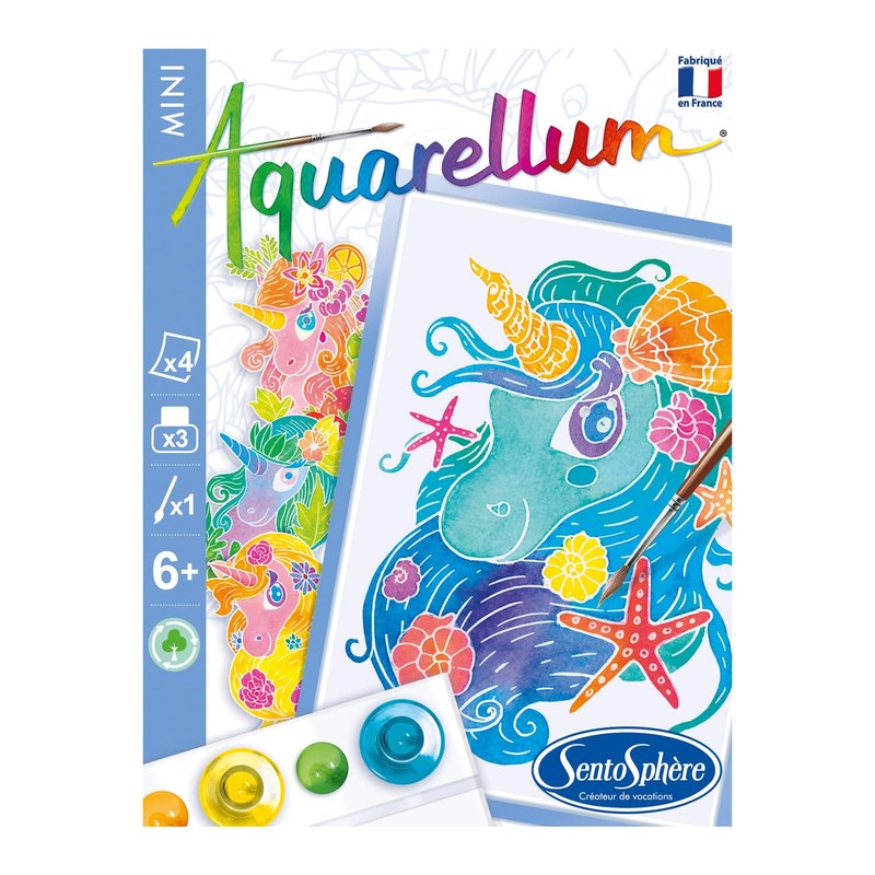 Sentosphère Aquarellum Mini Unicorns Painting Set