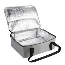 Bodaon - Bolsa aislante para cazuela de 9 x 13 y 11 x 15 pulgadas con tapa, portadores de cazuela para alimentos calientes o fríos para transporte (gris)