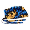 Scrub Hat Golden Dragons Blue Flames Fabric Cap Do-Rag Skull