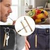 2 Pcs Titanium Alloy Reusable Toothpick, Metal Toothpick for Camping