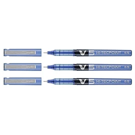Pilot Hi-Tecpoint V5 Liquid Ink Rollerball Pen Fine Point Blue (Pack of 3)