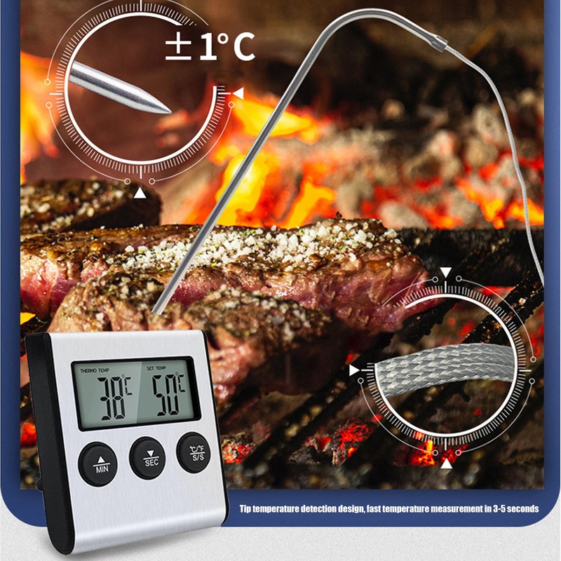 Digital Touchscreen Food Thermometers High Accuracy Waterproof Portable Meat Thermometers