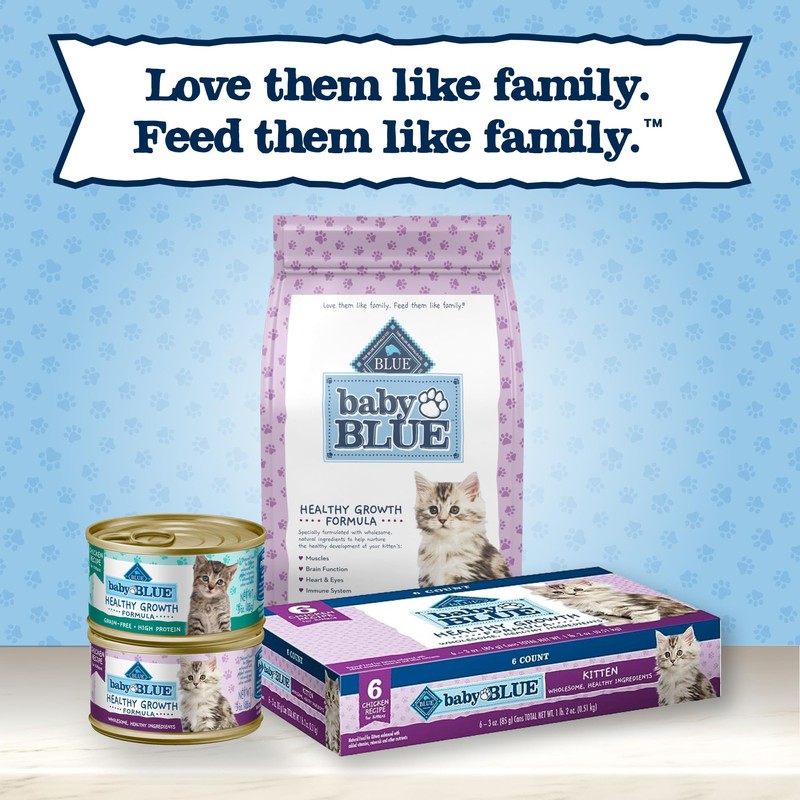 Blue Buffalo Baby BLUE Natural Kitten Wet Cat Food, Healthy
