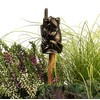Cane Companions Frog On Bullrush Stake Topper - Handmade Flower