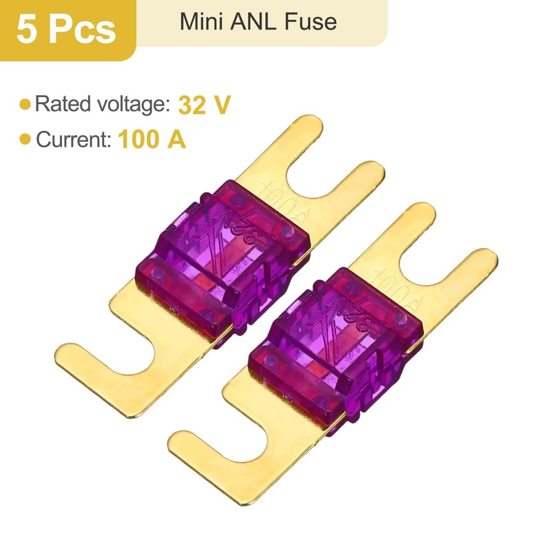 MECCANIXITY 5 Pcs 100 A 32 V Mini ANL Fuse