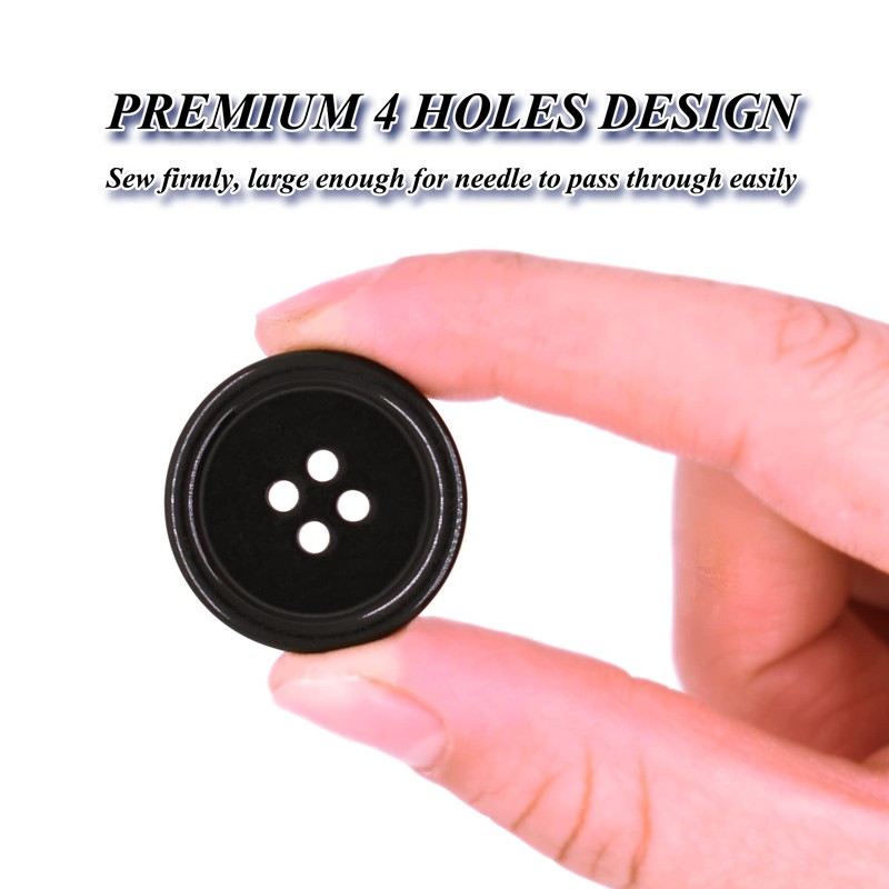 OURUI Sewing Buttons 168 Pcs Black White Craft Shirt Buttons,