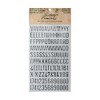 Alpha Silver Metallic Stickers by Tim Holtz Idea-ology, Letters Approximately