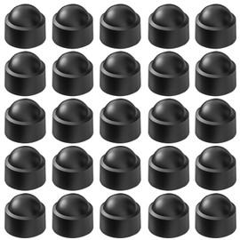 Screw Cover Caps, Pack of 25 M8 Round Hex Protective Caps, Screws Plastic Caps, for Screws and Nuts, Black