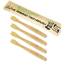 Premium Natural Bamboo Toothbrushes | Singles & Family Packs | Soft/Medium Bristles for Sensitive Gums | BPA Free | Biodegradable | Reduce Your Carbon Footprint | Dental Care for Entire Family (4)