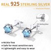 ChicSilver March Birthstone Jewelry for Women 925 Sterling Silver Round