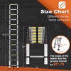 Telescoping Ladder, SocTone 12.5 FT Aluminum Lightweight Extension Ladder with
