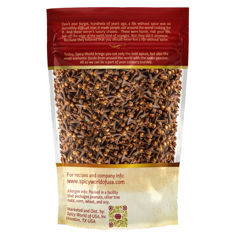 Whole Cloves 7 Oz Bag - Great for Foods, Tea,