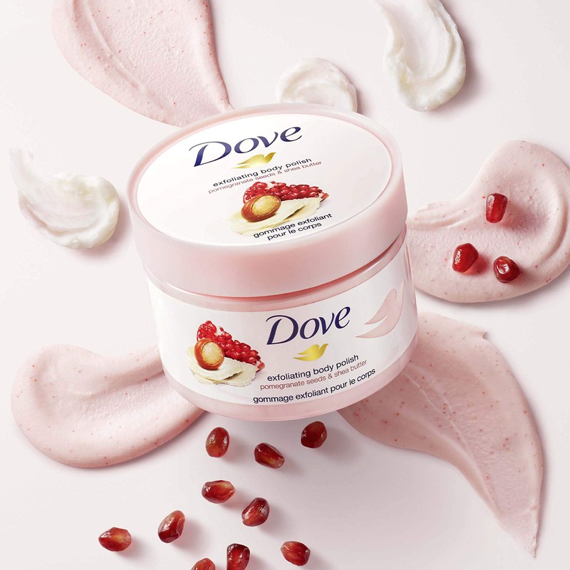 Dove Exfoliating Body Polish Scrub For Silky, Soft Skin Pomegranate