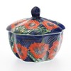 Old Tupton Ware Hibiscus - Round Clam-shaped trinket box, 5