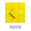 Tenedos 4" x 4-1/4" Yellow Glossy Ceramic Tile – Box