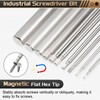 HARFINGTON H1/8 Hex Head Screwdriver Bit 1/8" Flat Tip 1/4"