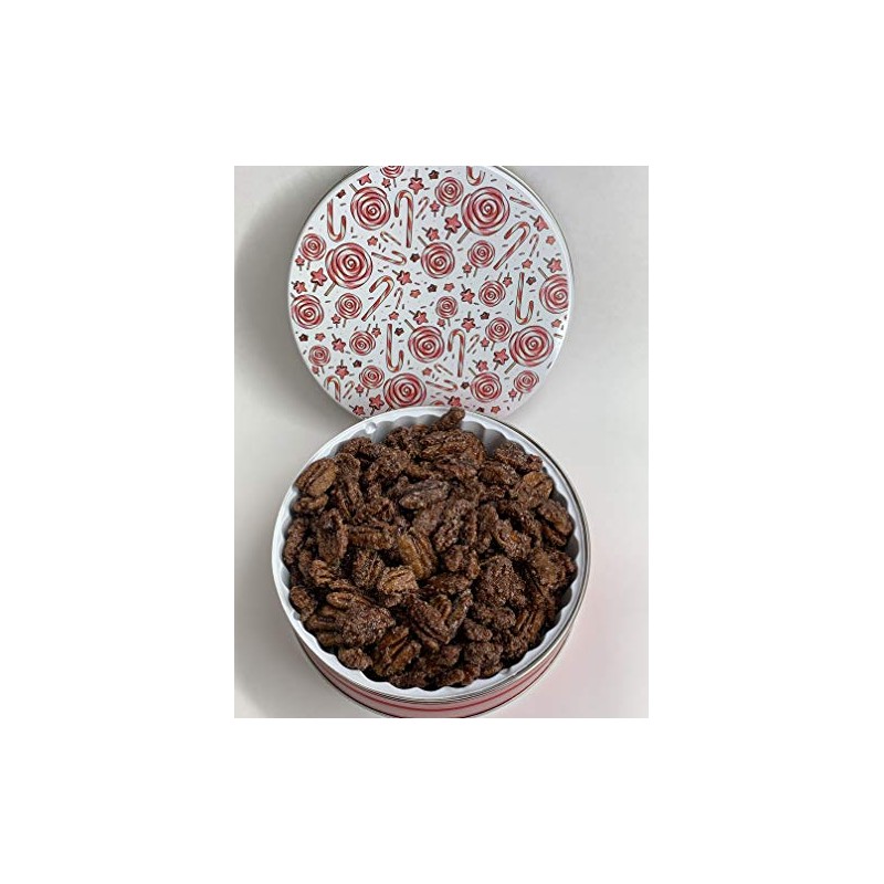 Cinnamon Roasted Nuts Gift Tin (Pecans, 1 Pound)