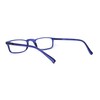 Mens Spring Hinge 90s Narrow Rectangle Plastic Powered Reading Glasses