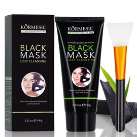 Generic Blackhead Remover Mask, Charcoal Peel Off Face Mask, Purifying Peel Off Mask for Deep Cleansing Blackheads and Pores, Deep Cleansing Mask with Brush, 100g