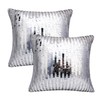 Silver Cushion Covers - 2pcs Silver Sequin Cushion, Disco Ball