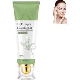 Triple Enzyme Exfoliating Gel Green Tea, Gentle Hydrating Facial Exfoliator (1pcs)