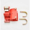 Gate Latch, 1-Way, Lockable, Steel, Red, for: 1-5/8 to 2
