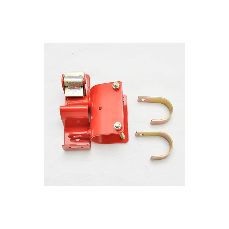 Gate Latch, 1-Way, Lockable, Steel, Red, for: 1-5/8 to 2