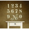 French Numbers Stencil 15x16.5cm (S) Reusable Vintage French Theme Wall