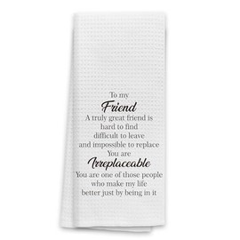 TNUW Leather Kitchen Towels 16X24In - Friends Gifts for Women & Men, Birthday & Friendship Gifts - Hand Tea Towels for Kitchen & Bathroom Decor