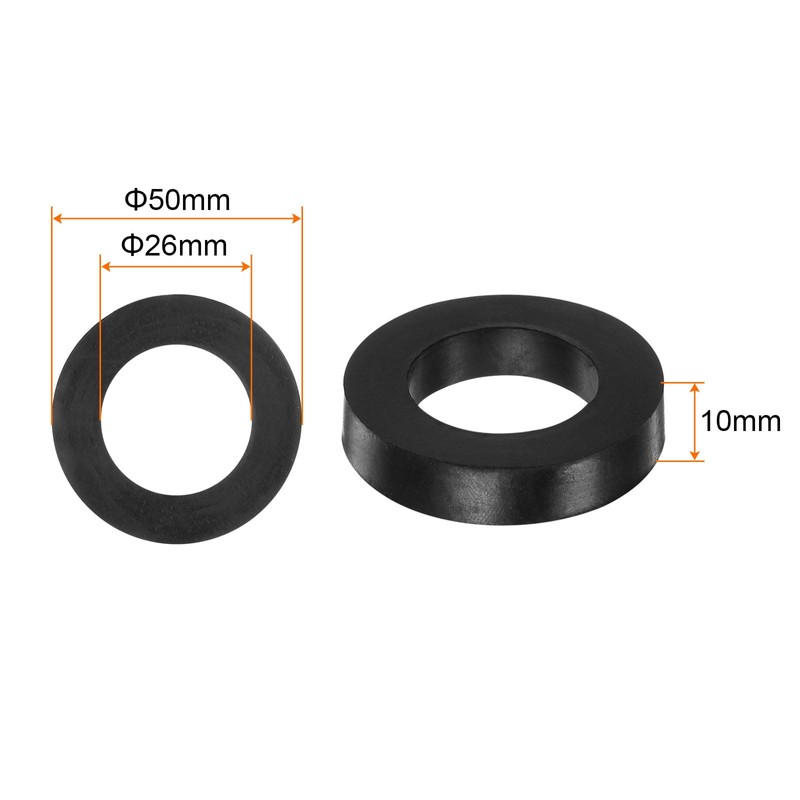 HARFINGTON 8pcs Rubber Spacer 2 Inch OD 1 Inch ID