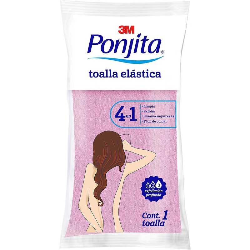 PONJITA 3M Toalla Elástica Exfoliante para Hombre Limpieza Profunda 1
