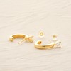 MYEARS Gold Hoop Earrings for Women Open Heart Cubic Zirconia