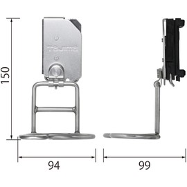 Tajima Safety System Detachable Tool Holder, High Durability Extra Thick Stainless Steel, Hammer 3-Hole Adjustable SFKHS-H3M - Easy attachment and detachment, can be attached to belt later, easy