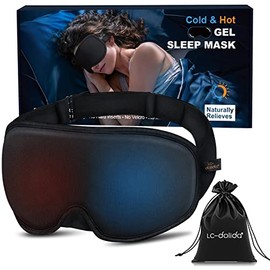 LC-dolida Silk Sleep Mask Light Blocking, Cooling Heated Eye Mask for Sleeping 06