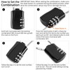 QWORK® Motorcycle Helmet Lock, Password Lock Retractable Cable Padlock with