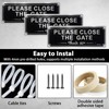 Guegine 3pcs Please Close the Gate Sign, Dog Loose Signs