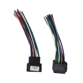 Car 16 Pin ISO Radio Wiring Harness Adapter Male & Female Replacement Kit Fit for Freightliner Cascadia with The Delphi Stereo in 2004-2021