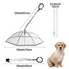 NAMSAN Clear Umbrella for Dogs Small, Doggy Umbrella Leash for