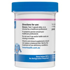 Inner Health Probiotic Plus Iron 30 Capsules